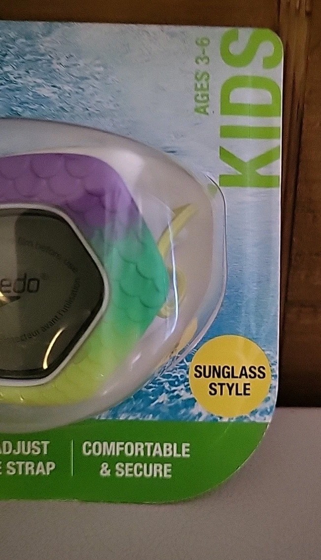 Speedo Kids Sunglass Swim Goggles Age 3-6 Anti Fog Easy Adjust UV New Sealed