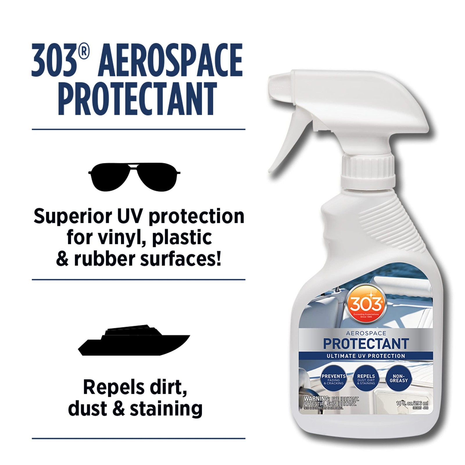 303 Products Marine Aerospace Protectant – UV 10 Fl Oz (Pack of 1), White