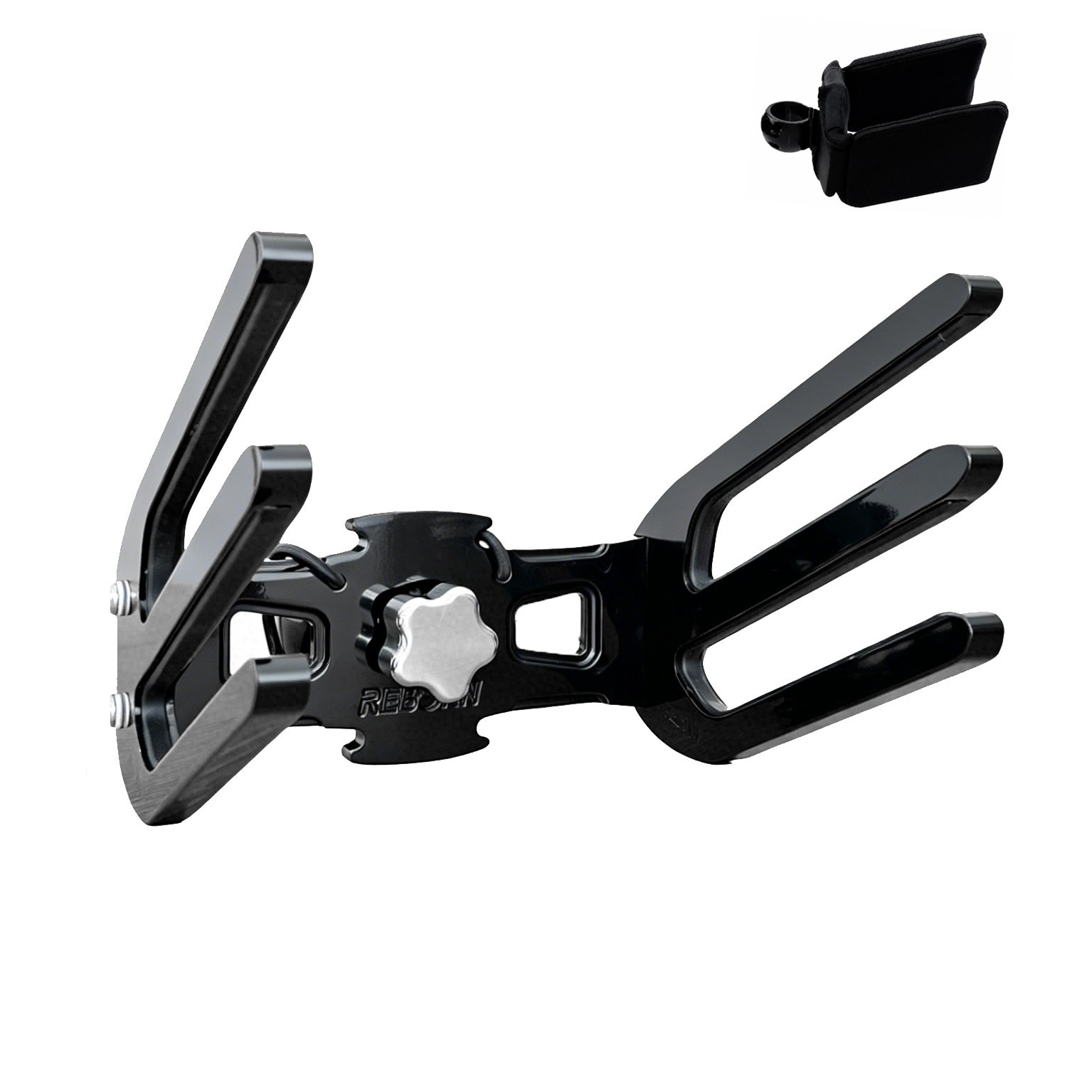 Reborn PRO2 Black QR Wakeboard Tower Rack Vertical To Horizontal Tube +Cover