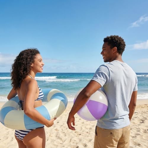 Pcs Striped Pool Floats Inflatable Swimming Float Multi Stripe 8 Various Color