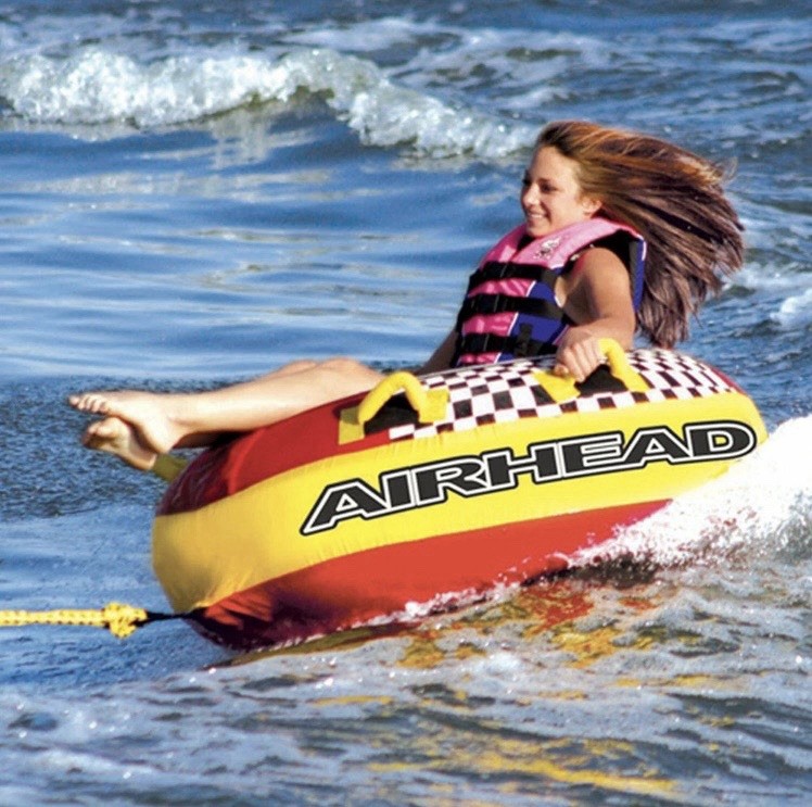 Airhead Blast 54″ 1 Rider Towable Tube Boating Floating Lake River Water Durable