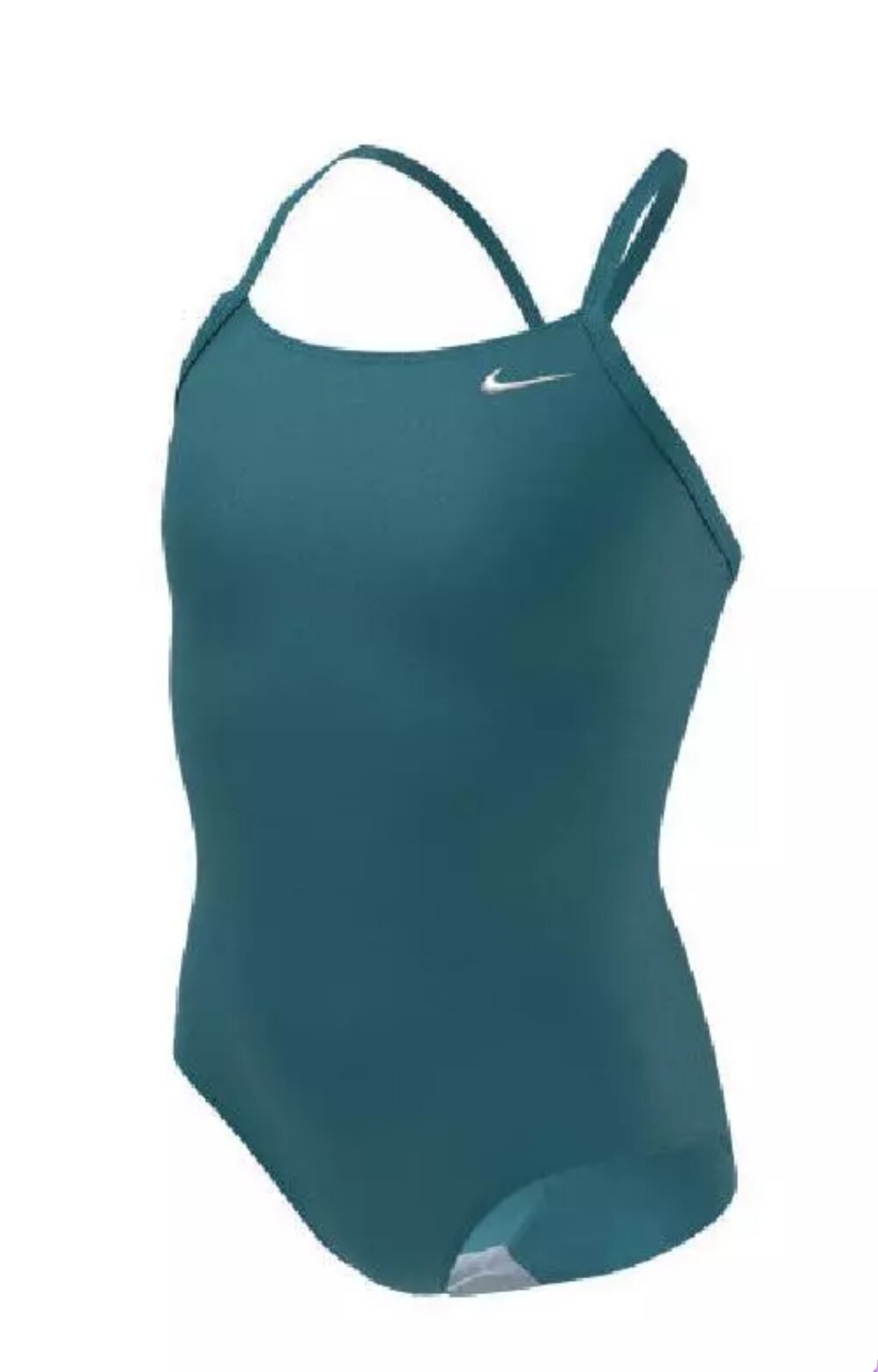 Nike Swim Girls’ Polyester Cut-Out Tank One Piece Bright Spruce Sz S