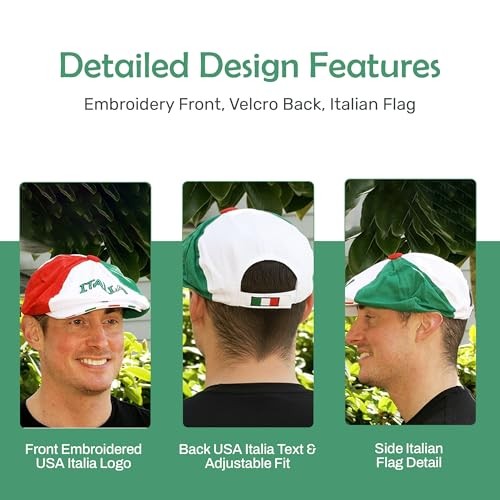 Tricolor Italia Gatsby Cap – Italian Pride Cotton Hat for One Size Multi-color