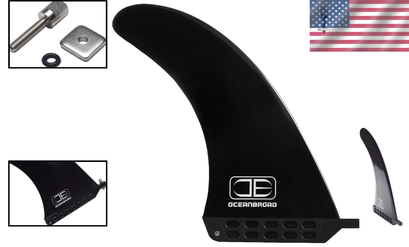Durable 8” Single Center Fin for Surfboards and Paddleboards—Worry-Free Use