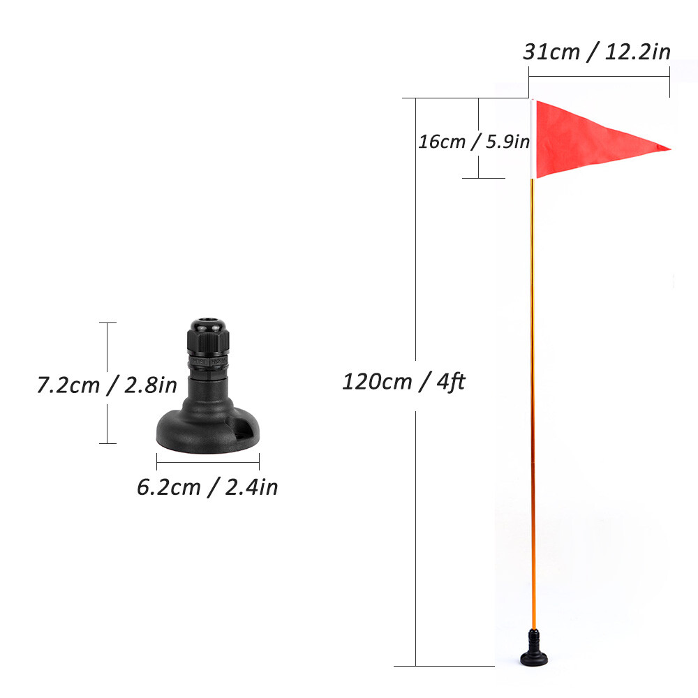 Kayak Safety Flag Mount Kit Universal Kayak Accessories f/ Boat Canoe Yacht Y7R1