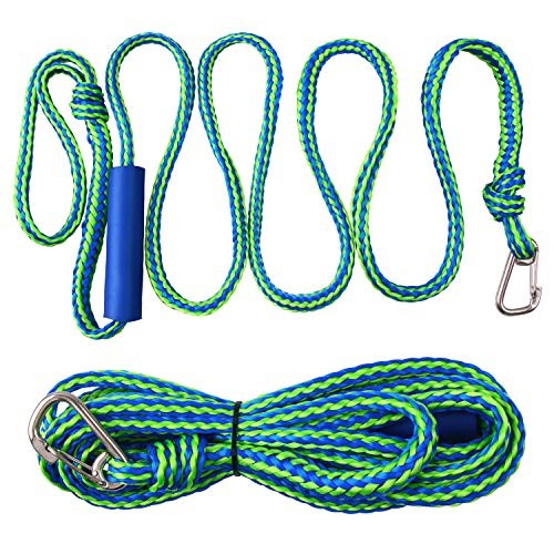 PWC Dock Lines Mooring Rope Bungee Dock Lines with Foam 2pack 0.39inch*10ft