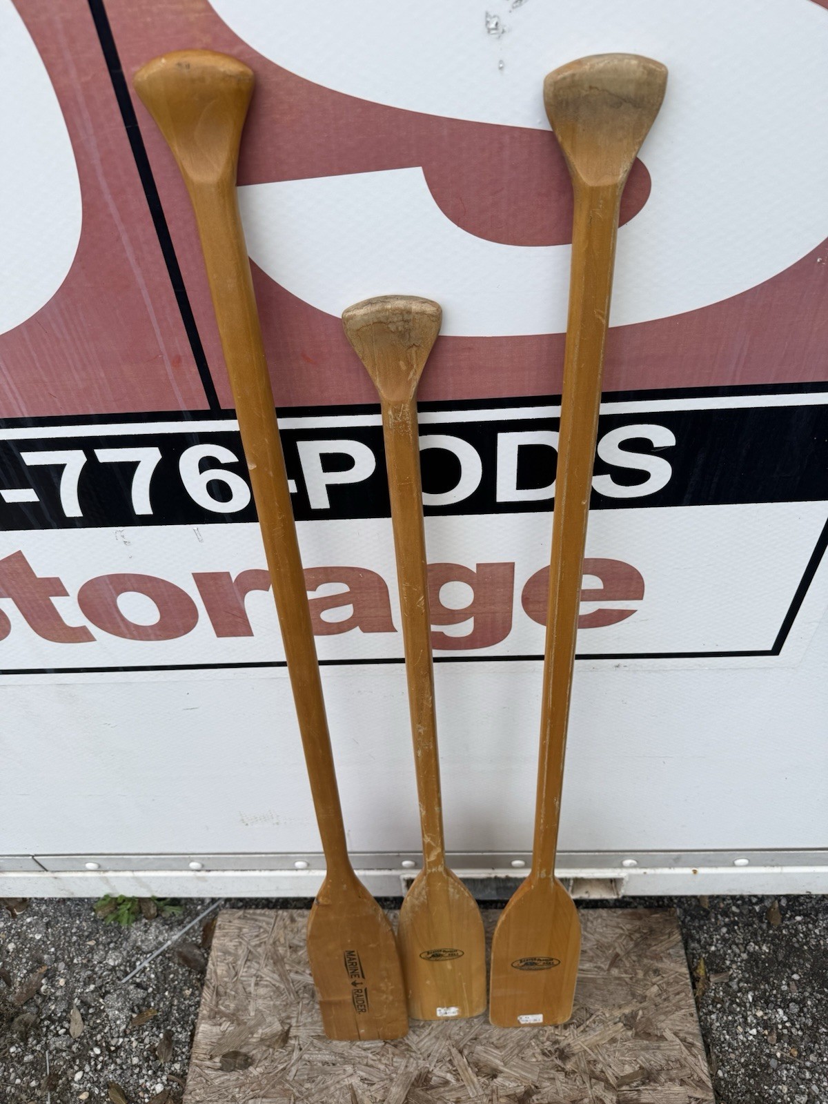 Beaver Brand Paddles and Oars 59” 52 1/2” Wooden Paddle Marine Raider 3 Oars
