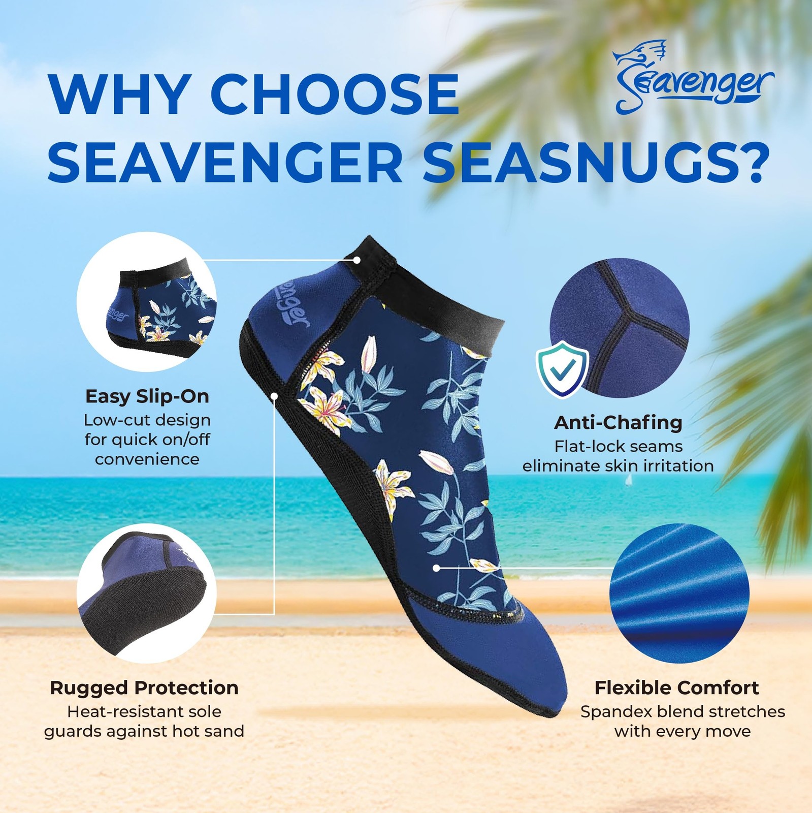 Seavenger SeaSnugs Low-Cut Beach Volleyball Socks Pink X-Small