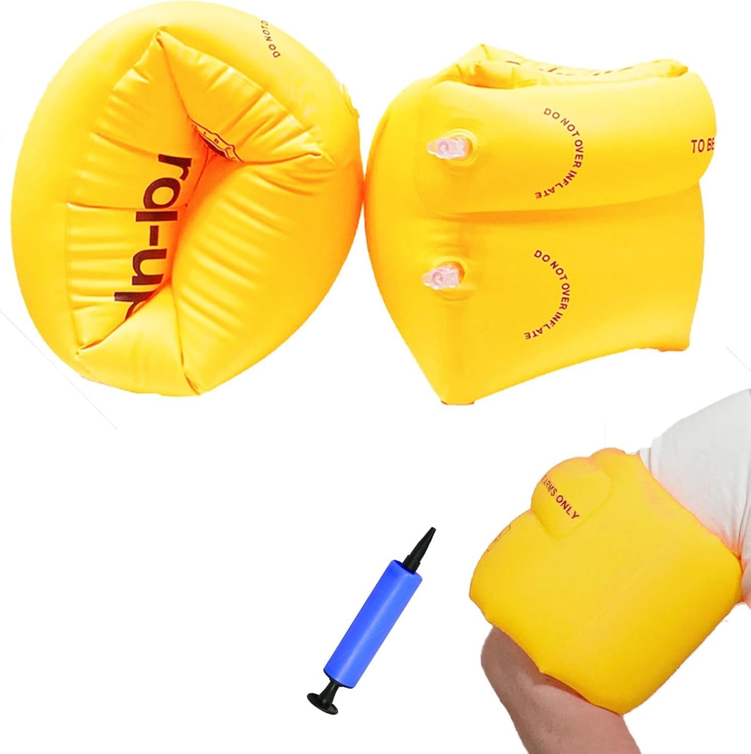 Inflatable Arm Floaties Swim Arm Bands Swimming Tube Floater for Adult Beach Wat