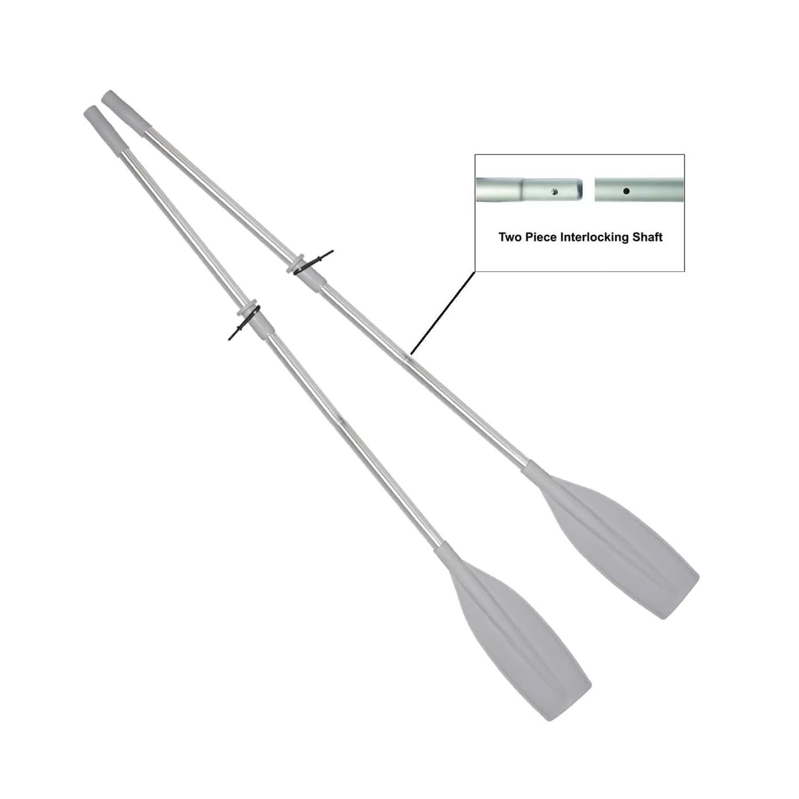 Oceansouth Heavy Duty Pair of Oars 78″ Long with Oar Locks, Split Shaft.
