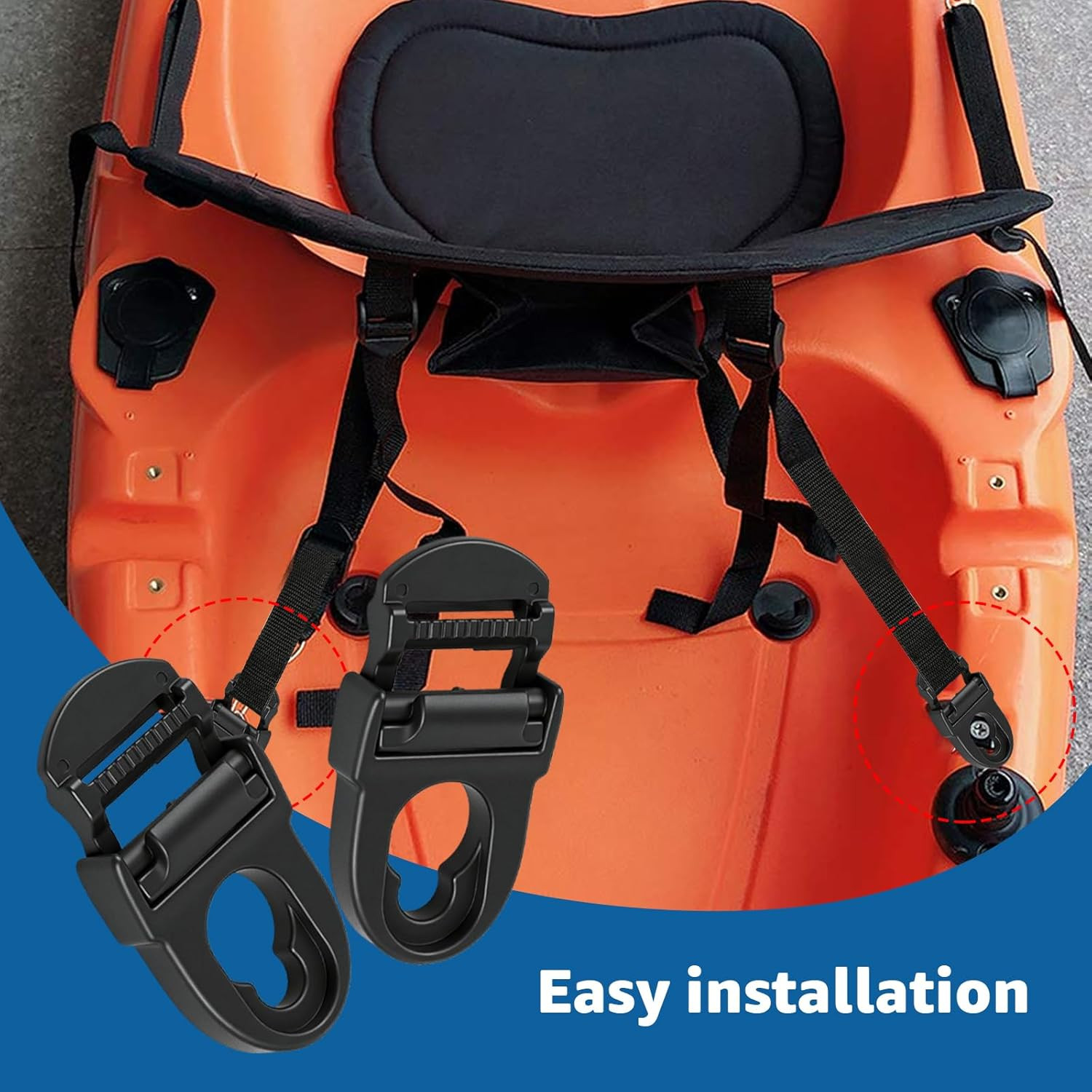 Kayak Seat Repair Kit Compatible with Lifetime Emotion Seat Contain Seat Clips