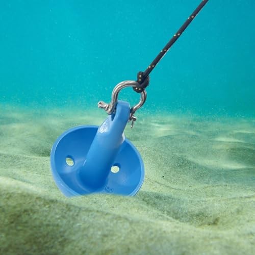XIALUO Marine Mushroom Anchor Kit 8 lb Blue PE Coated Kayak Anchor Accessories