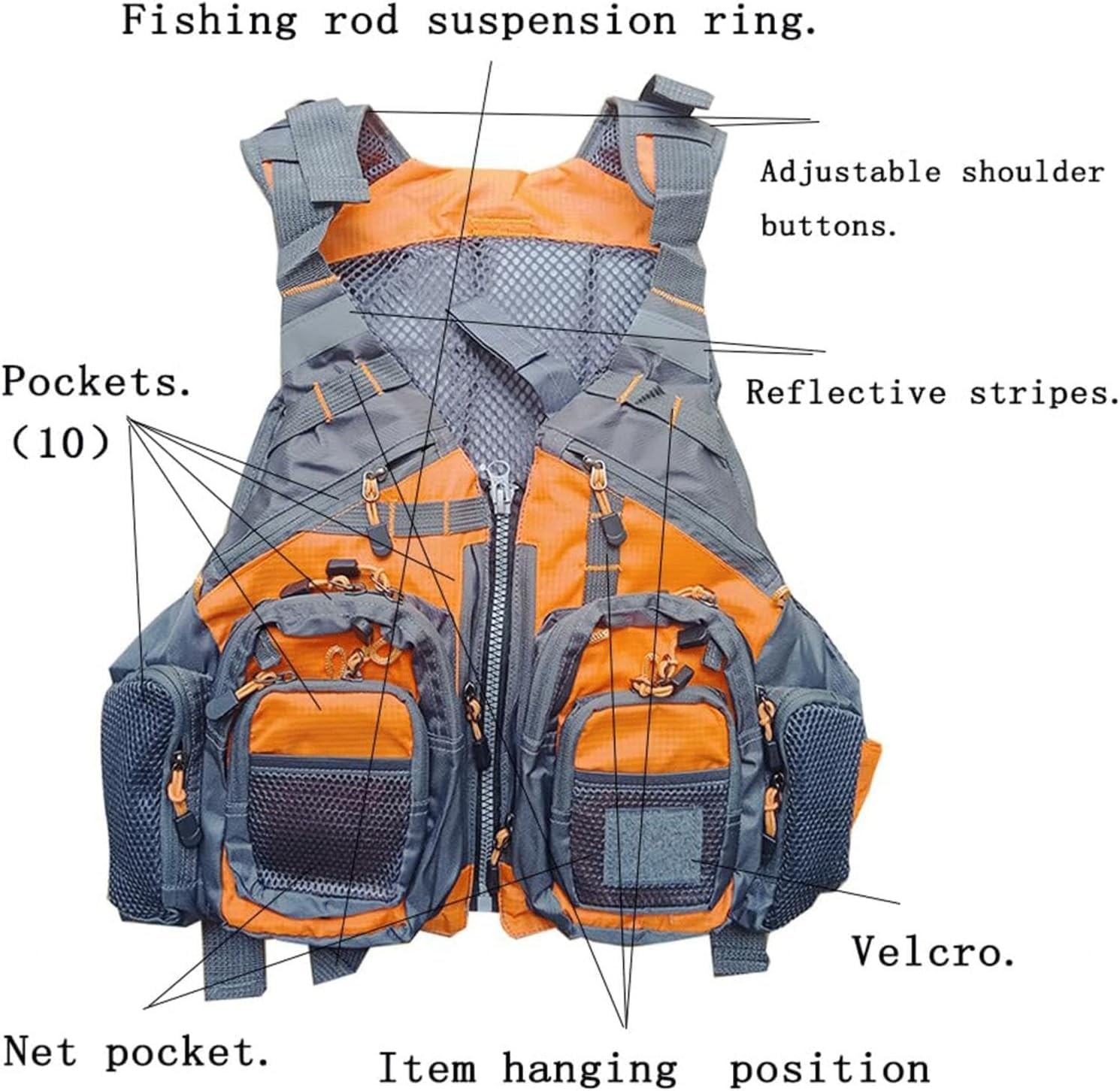 YANCHENLI Multifunctional Kayak Life Jackets for Adults – Fishing, Multi Pock…