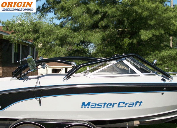 Origin Catapult Boat Wakeboard Tower Black + Pair Polk Marnie Wakeboard Speakers