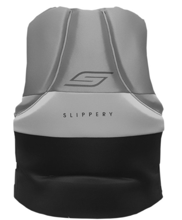 SLIPPERY SURGE PFD NEOPRENE LIFE VEST PRESERVER WHISTLE USCGA BLACK/CHARCOAL 3XL