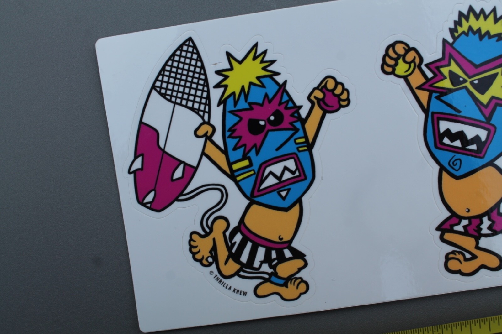 T&C Thrilla Krew Town & Country Tiki Natives Hawaii Surfing STICKER – Sheet of 3
