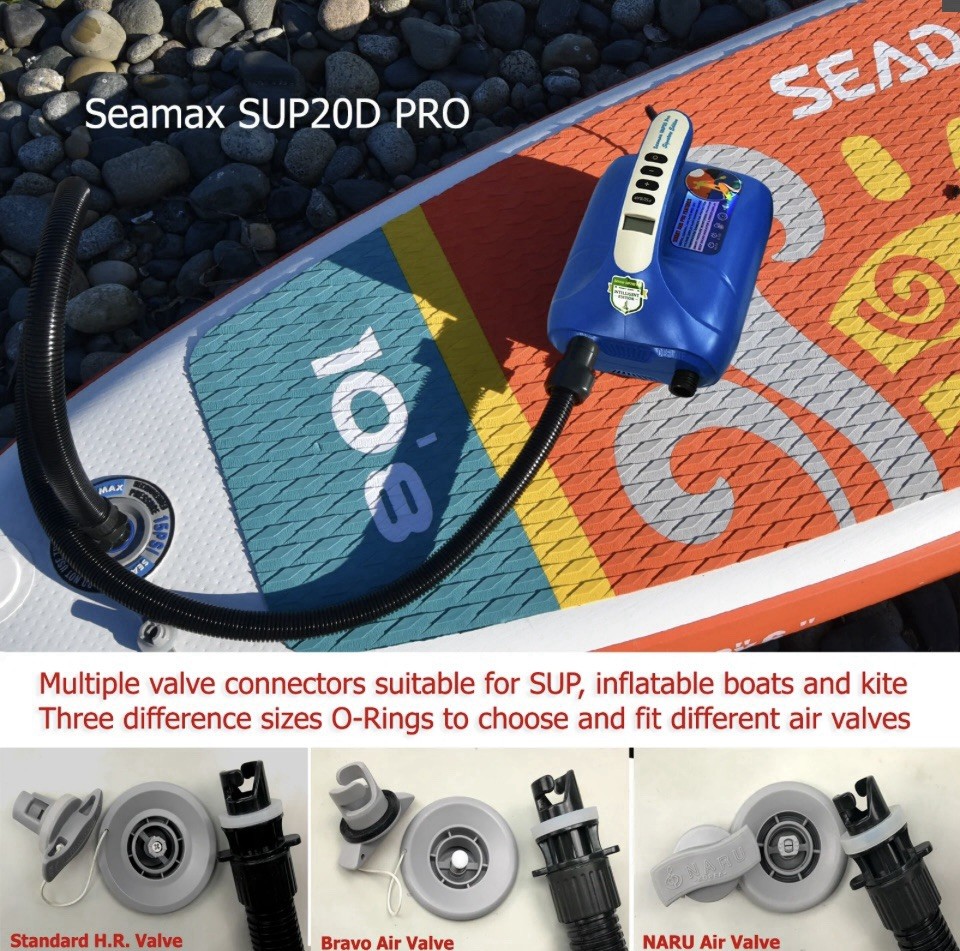 Seamax SUP20D PRO 12V Intelligent Air Pump Max 20PSI Boats &Paddle Boards
