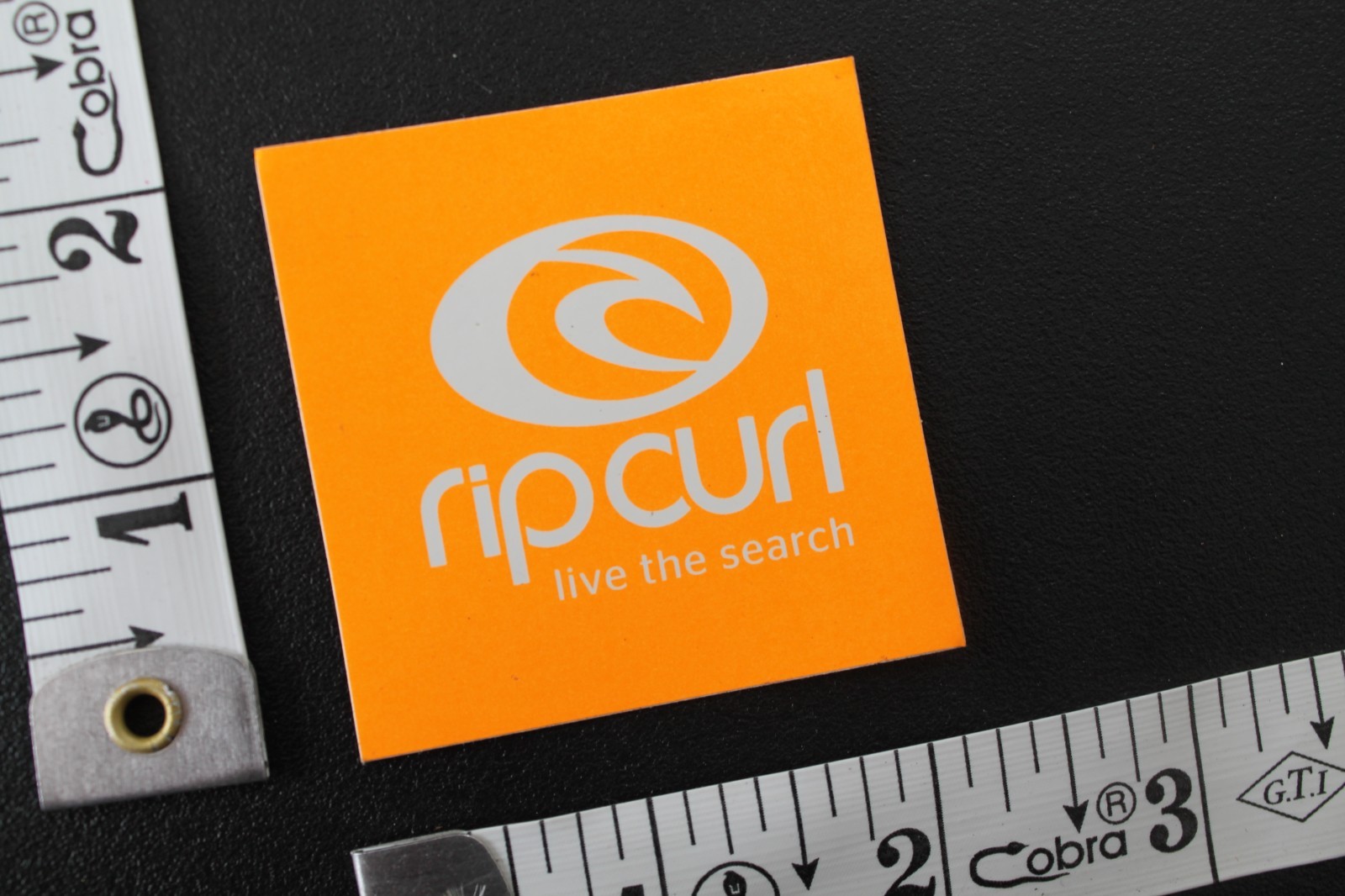 Rip Curl Live The Search Neon Orange White Original V6a Vintage Surfing STICKER