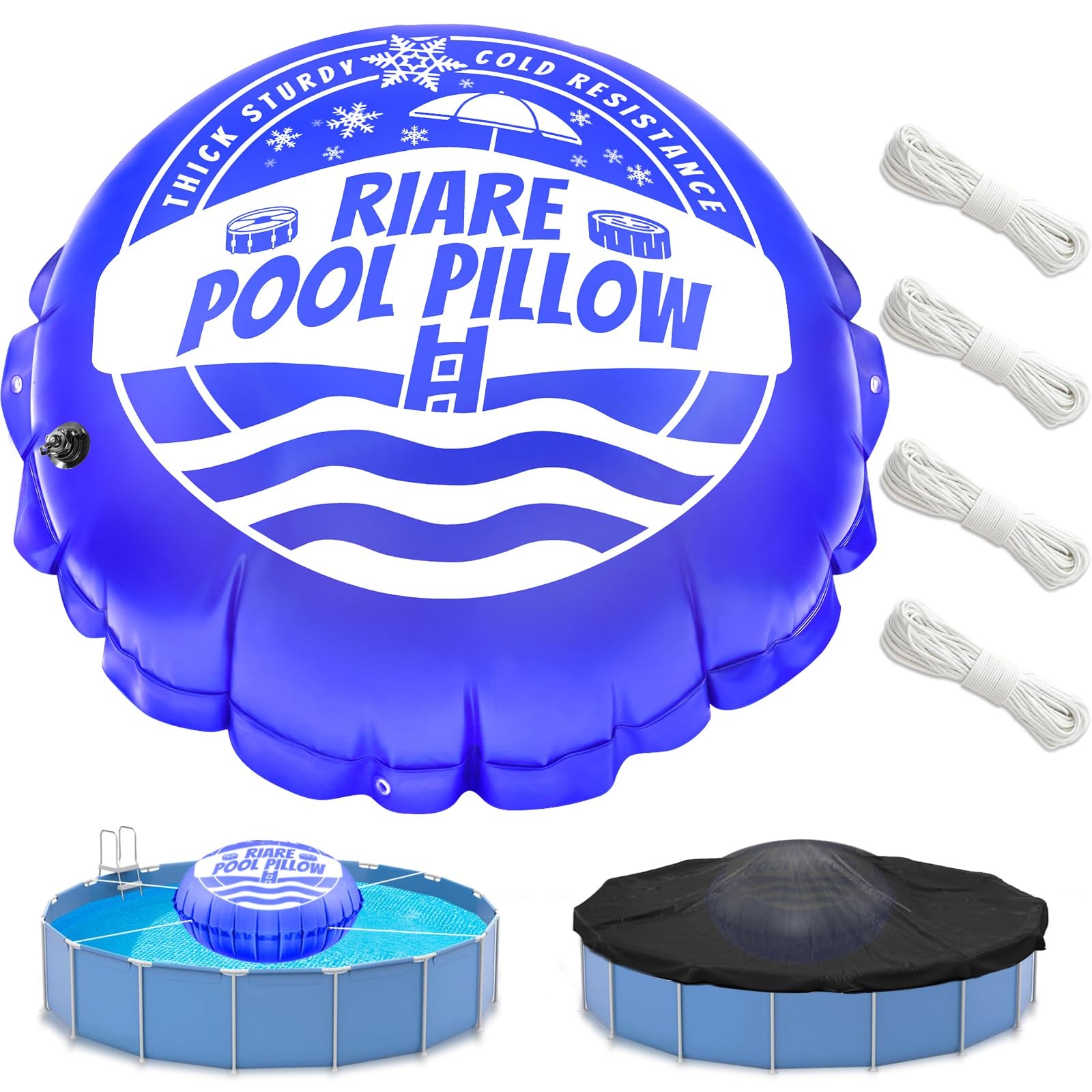 Pool Air Pillow 4×4 Ft 0.4mm Thick PVC for Above Ground Pools – Winter