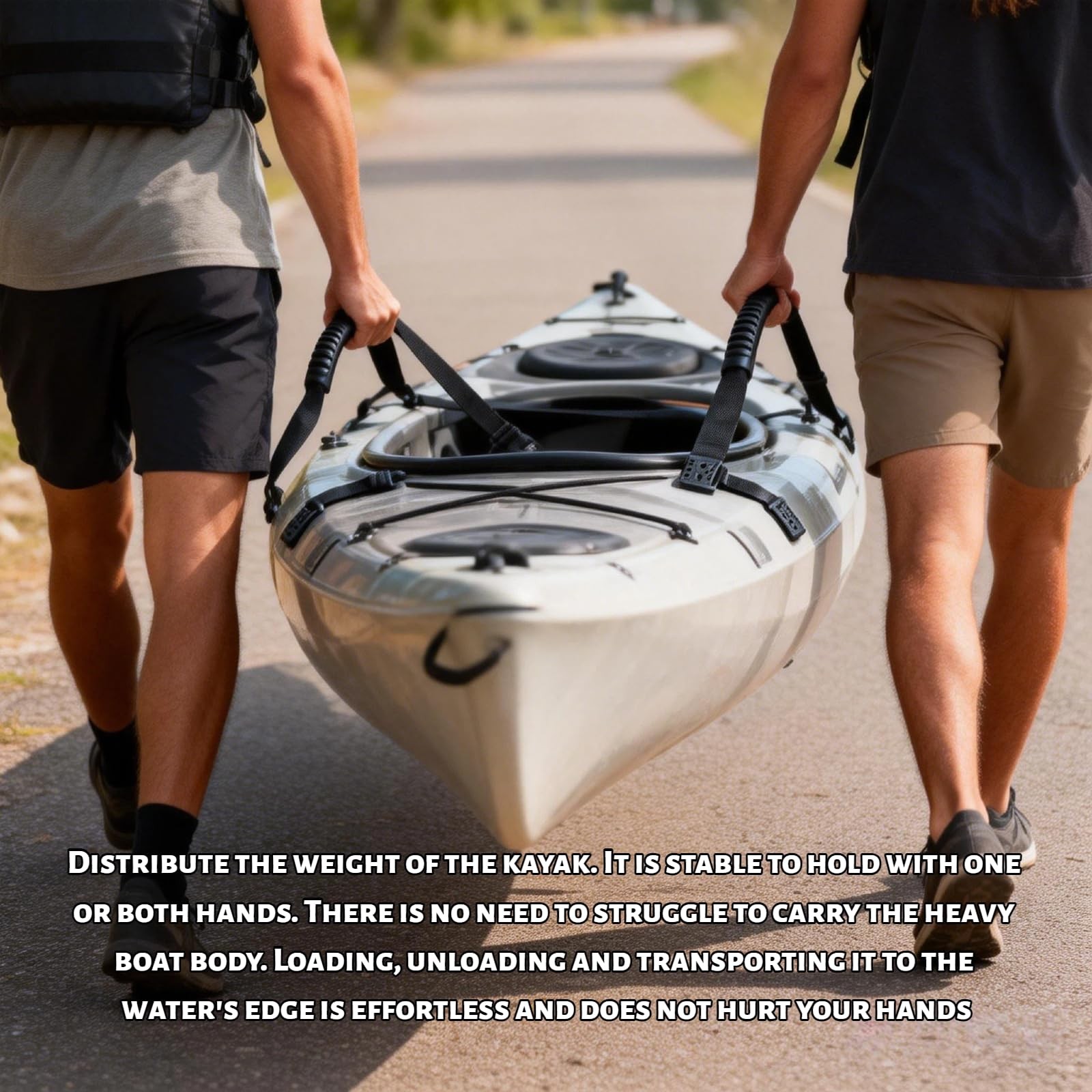 Aissmmeio 2 Pack Kayak Handles, Replacement 11.2″L x 0.98″W, Black