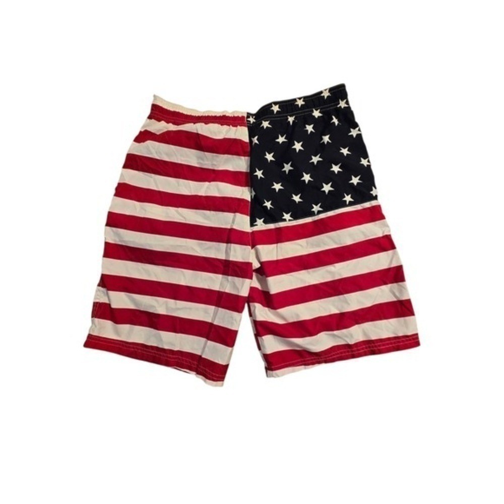 Old Navy Men American Flag Swim Trunk Stars & Stripes Board Short Red White Blue