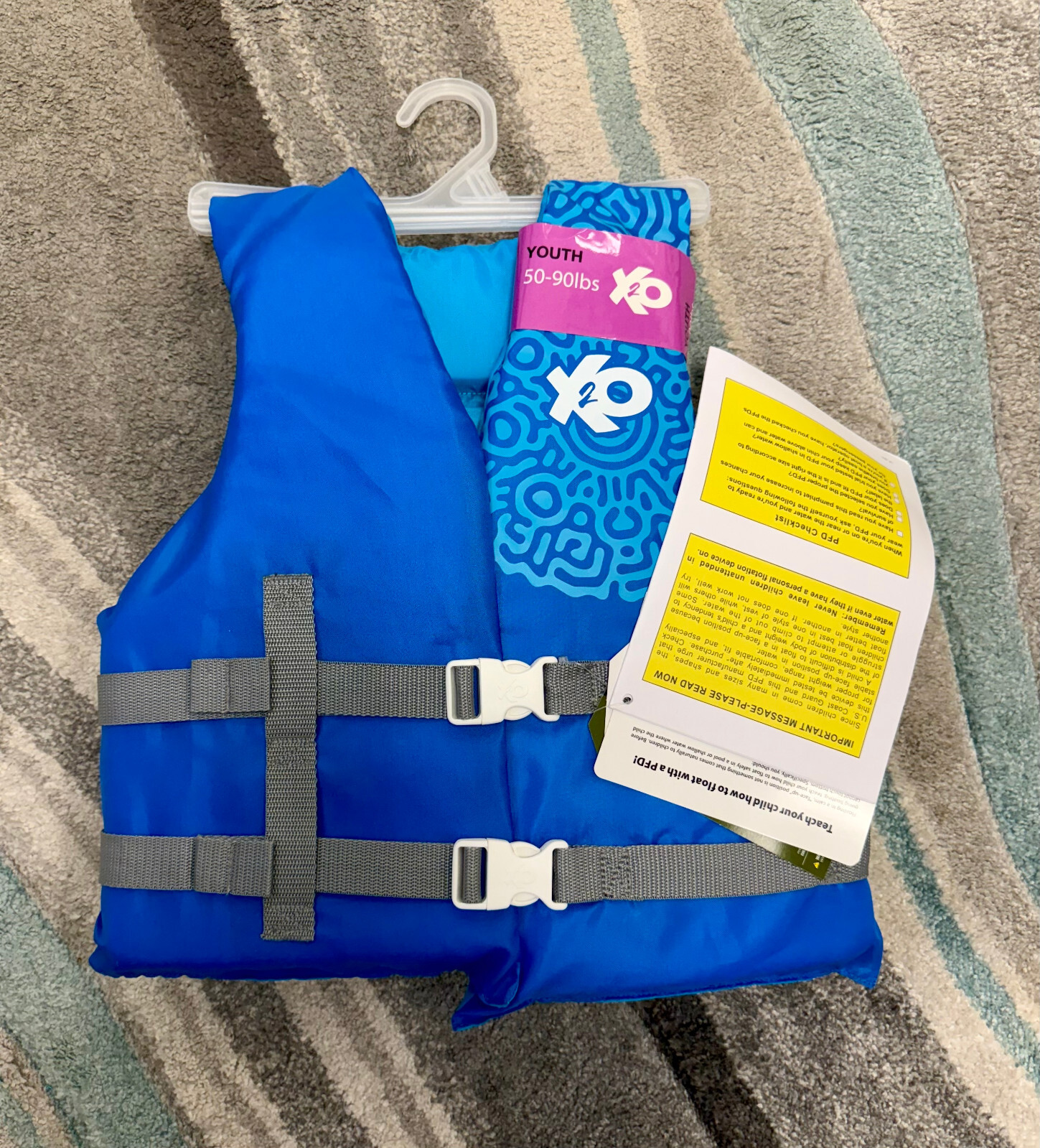 New X2O Life Jacket Universal Youth Life Vest (50 – 90 Pounds) 710 Blue Ocean