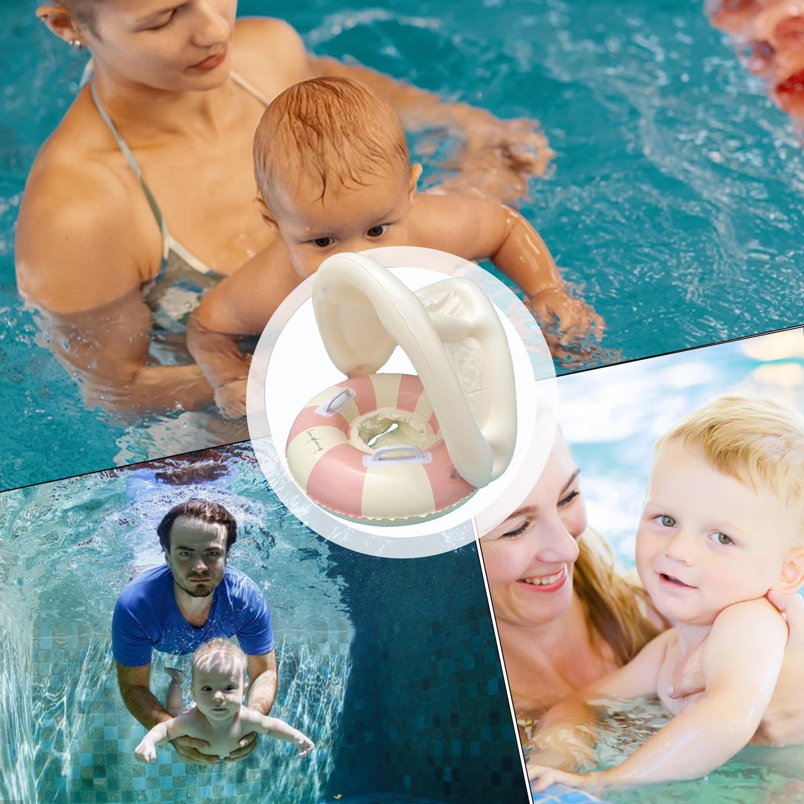 Baby Pool Float Inflatable Swimming Ring Seat Toddles Kids Swim Pool Safety