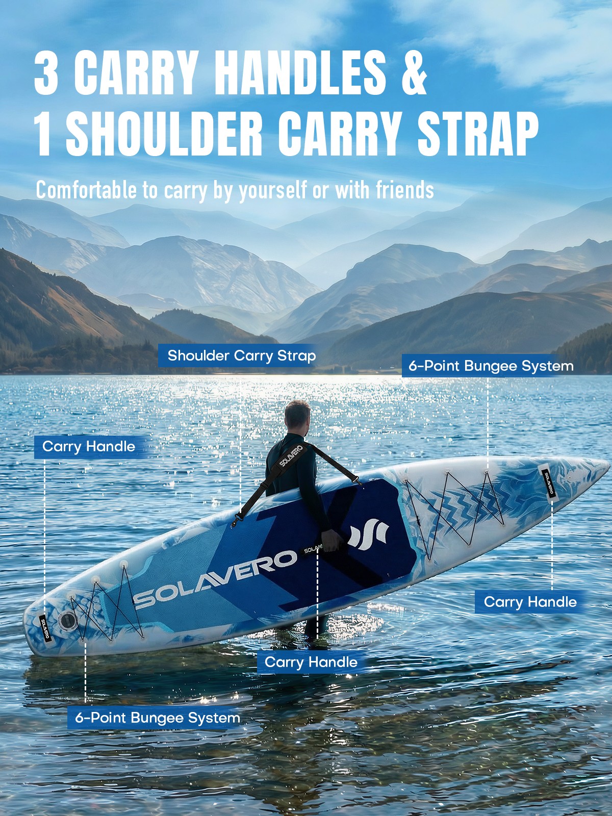 12’5″ x 33″ Inflatable Stand Up Paddle Board with Seat & Electric Pump, 600lb