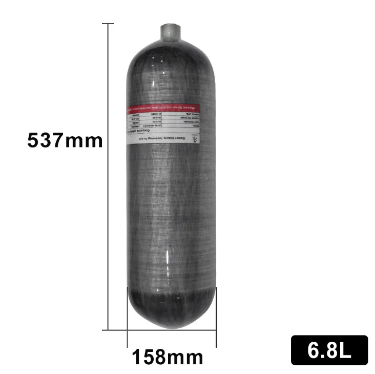 6.8L Carbon Fiber Cylinder HPA Tank Fill Station Regulator Scuba Diving 4500PSI