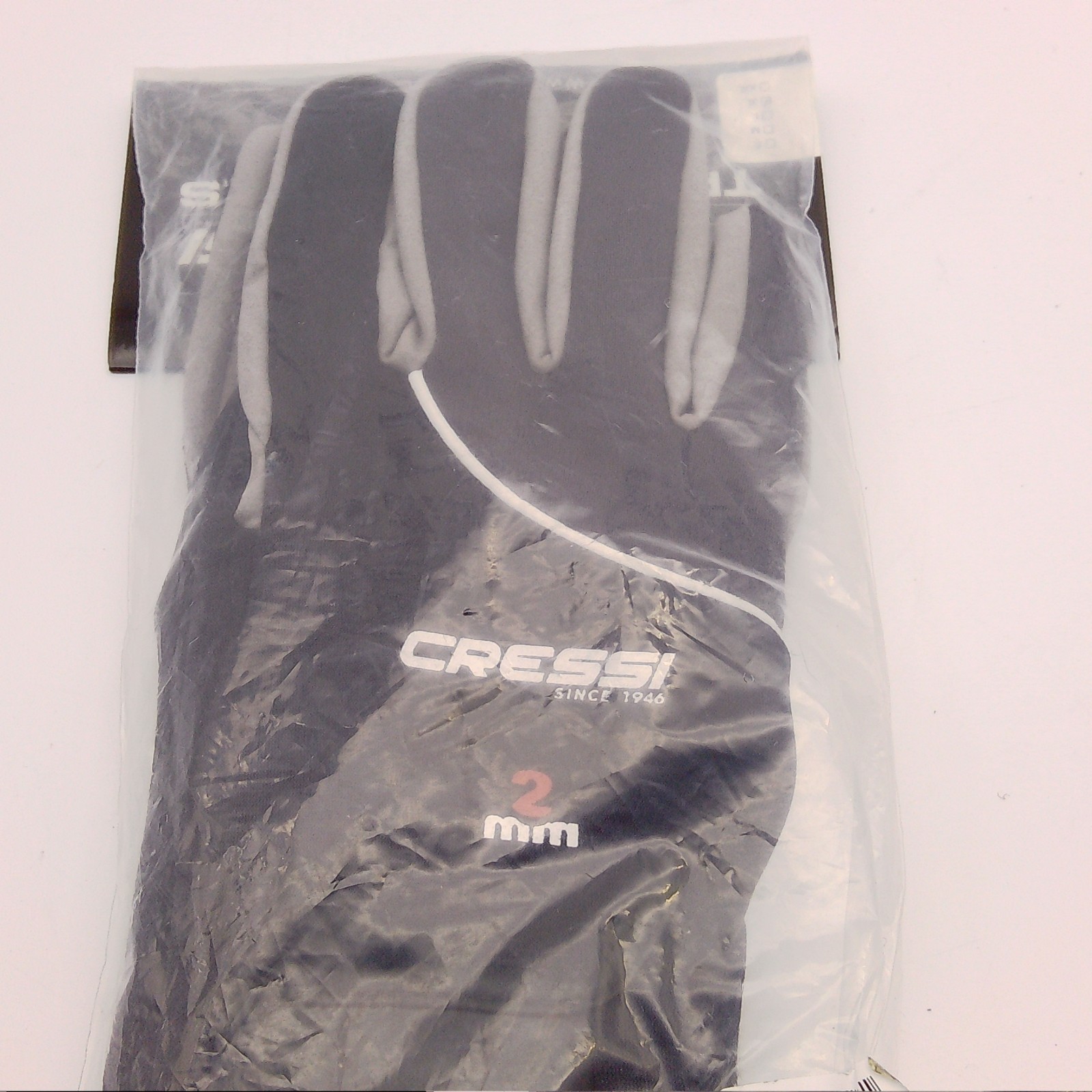 Cressi 2mm Tropical Scuba Dive Gloves, Size XL, Black & Grey