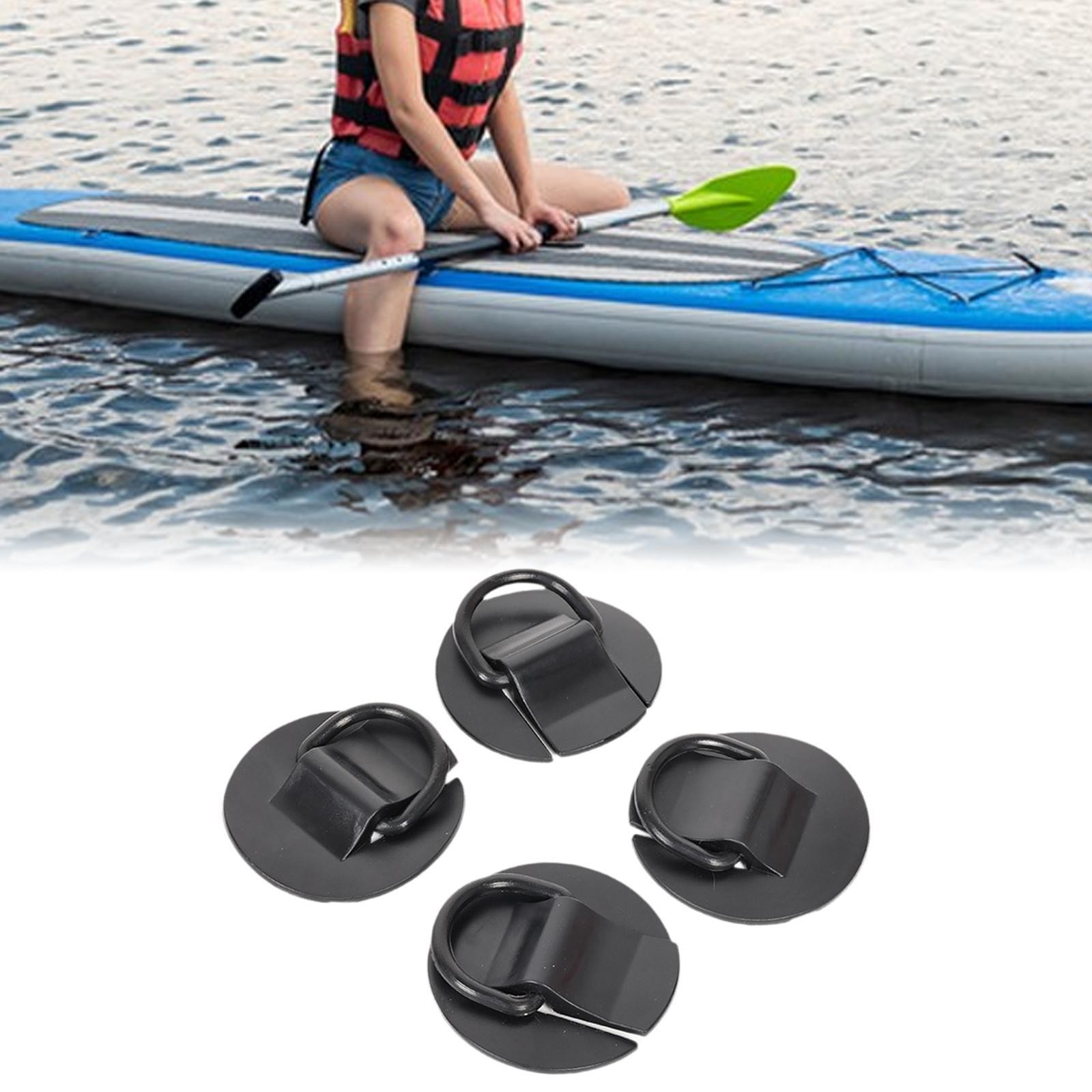 4x D Rings Patch Kayak Hardware No Glue Include Heavy Duty Fixed Buckle D Ring