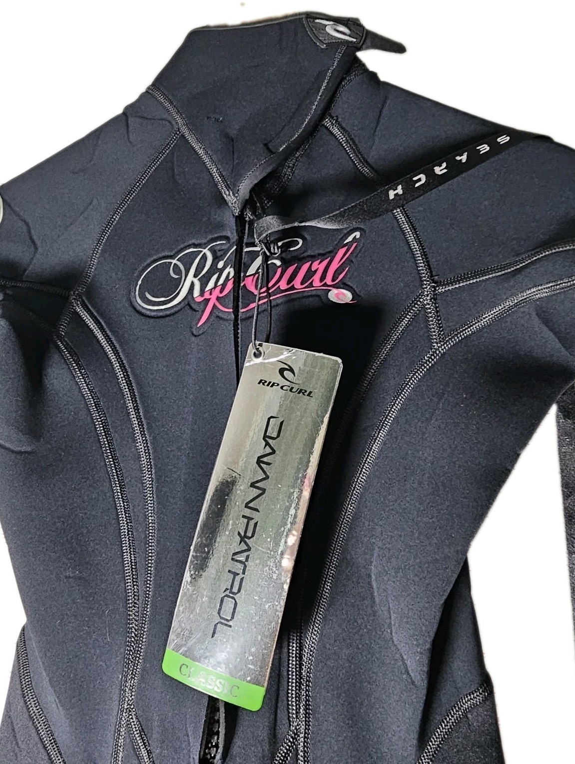 RIP CURL Womens 3/2 Full Length DAWN PATROL Wetsuit WSMOD Black Pink NWT Size 6