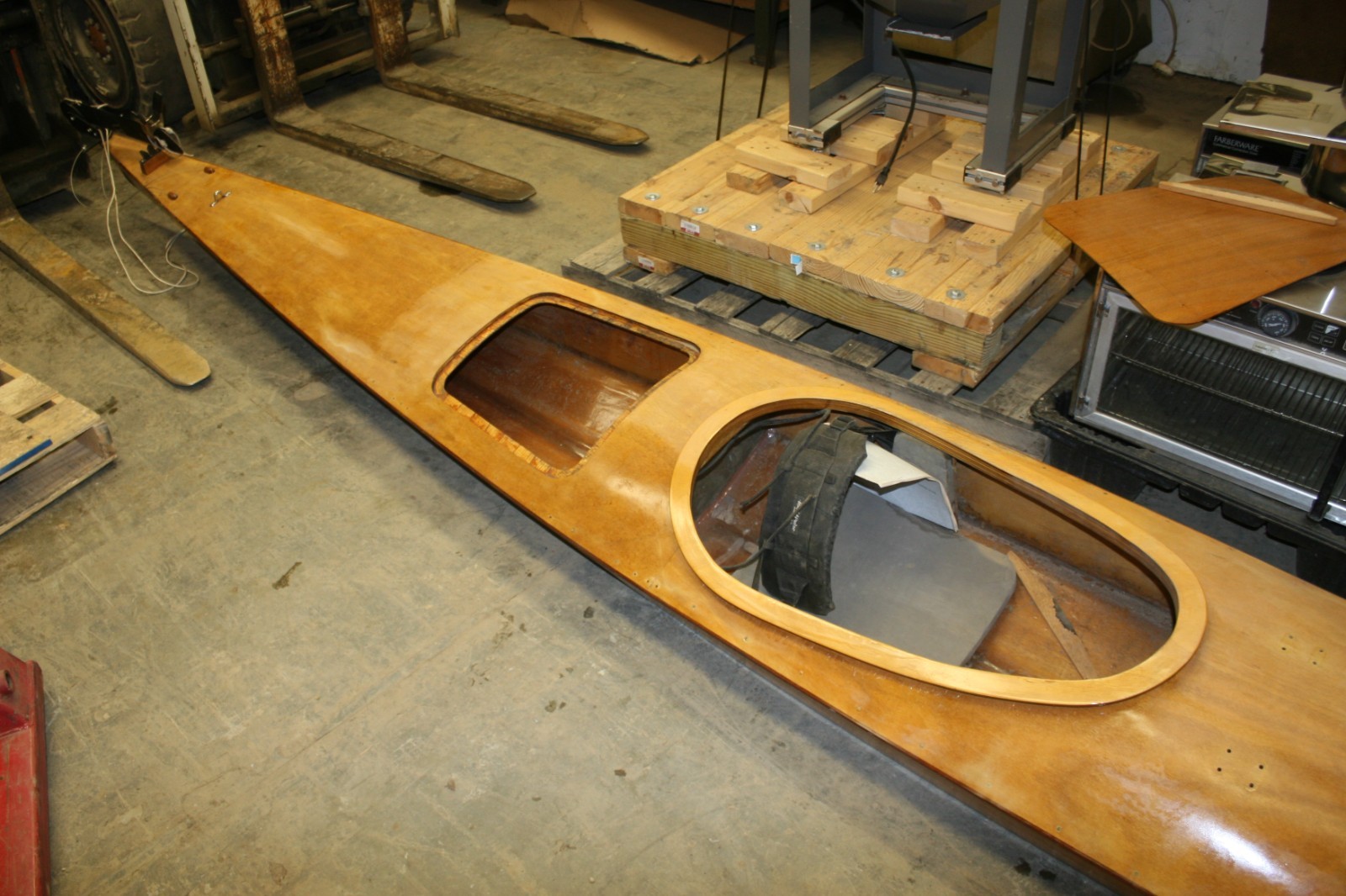 1995 20ft Vintage Wooden Chesapeake Light Craft Hard-Chine Kayak, used