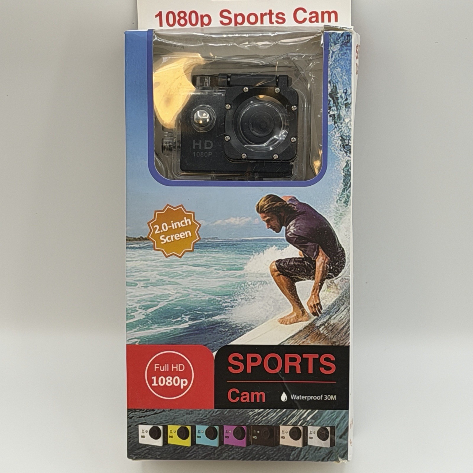 SPORTS Cam Full HD 1080p Waterproof 30M 2.0-inch Screen Underwater Camera – New