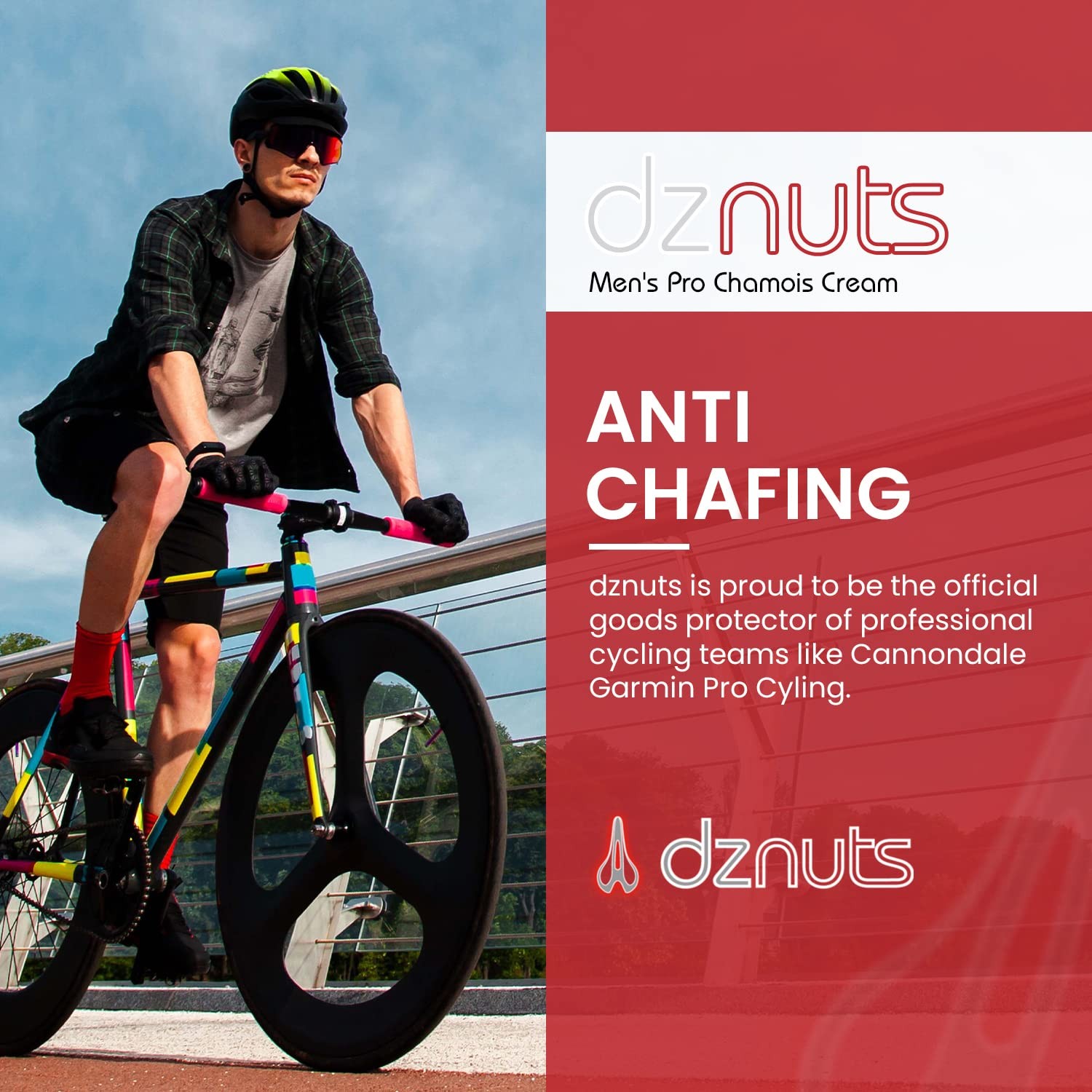 dznuts – Men’s Pro Chamois Cream – Anti-Chafing for 4 Fl Oz (Pack of 1)