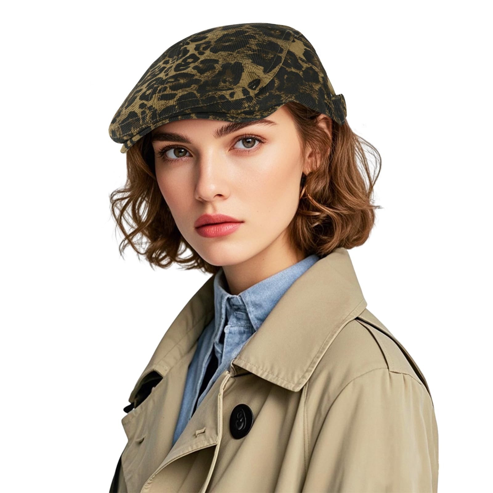 DOCILA Newsboy Flat Cap Women Men Fashion Print Gatsby Ivy Caps Adjustable Al…