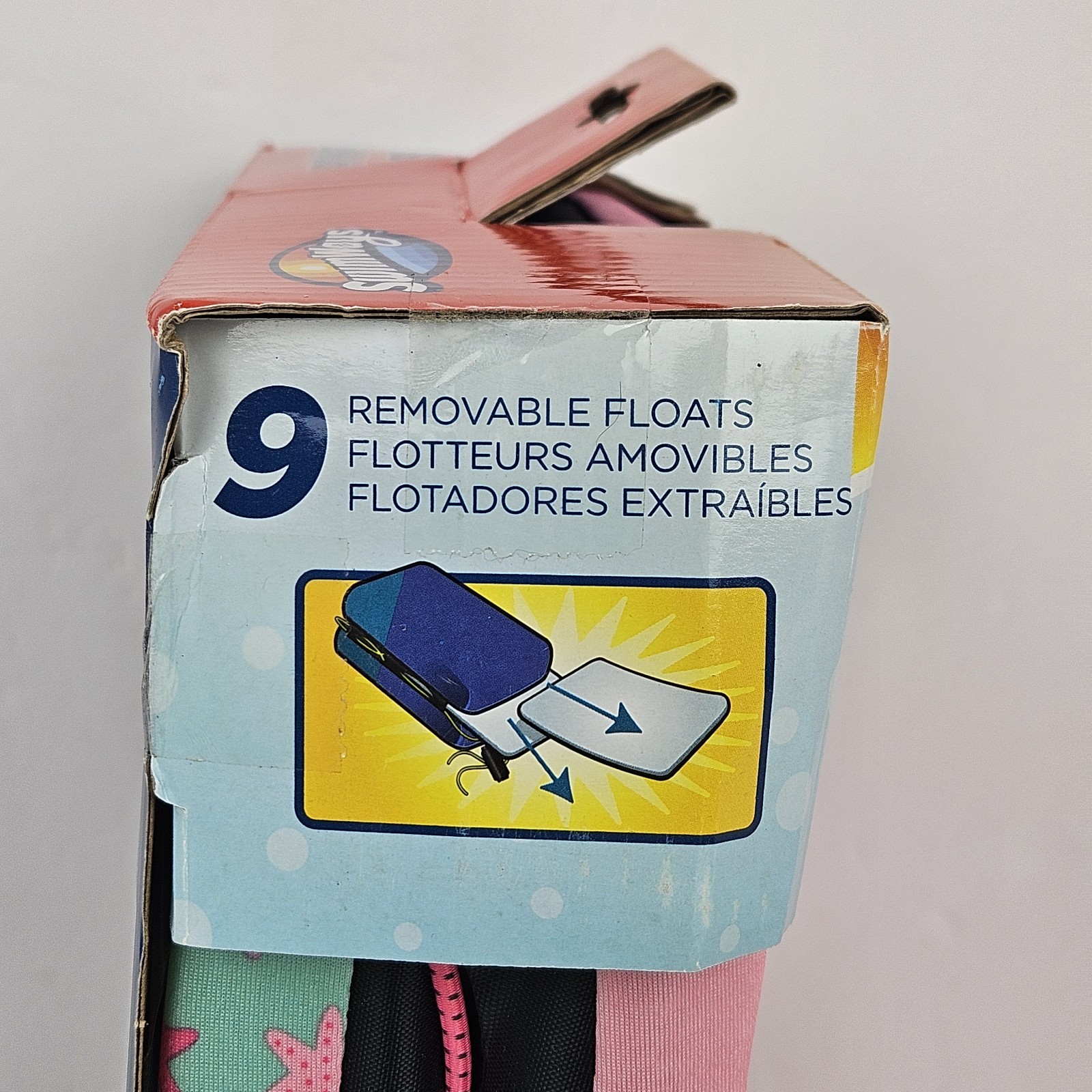 SwimWays Power Swimr Training Aid Swim Step 3 Medium 3-6 years 35-55 LB Pink New