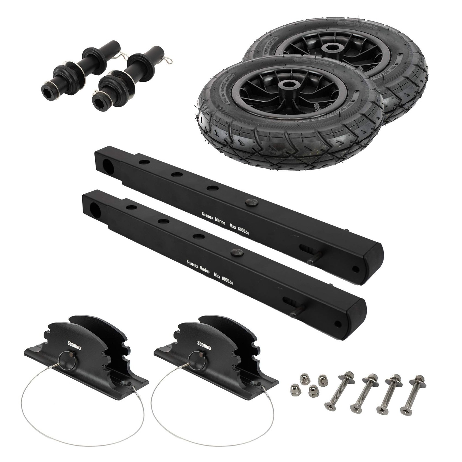 Seamax Deluxe Boat Launching Wheel System, Black Military Edition, 4 Position…