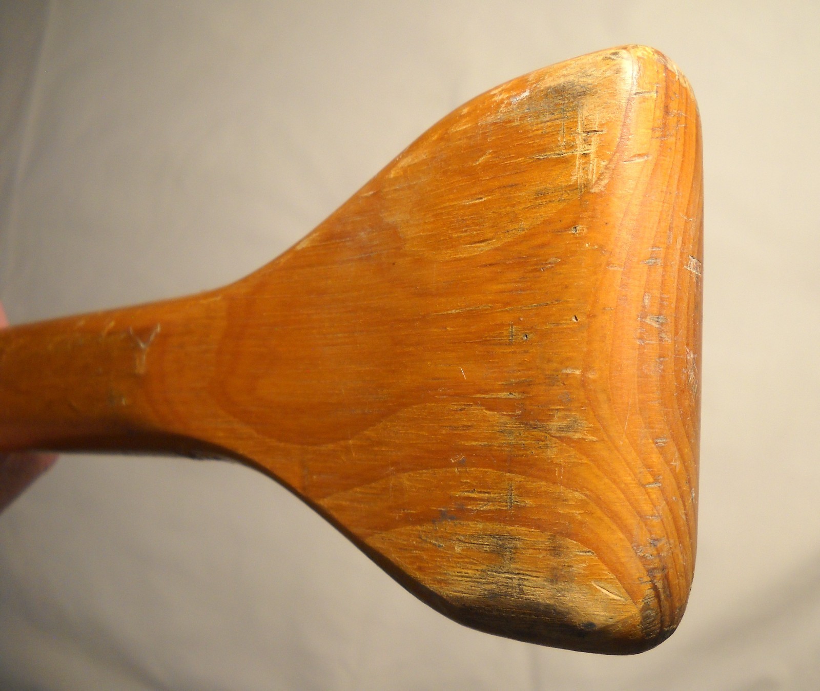 Vintage Canoe Paddle Wood 60” Feather Brand One Piece Of Wood