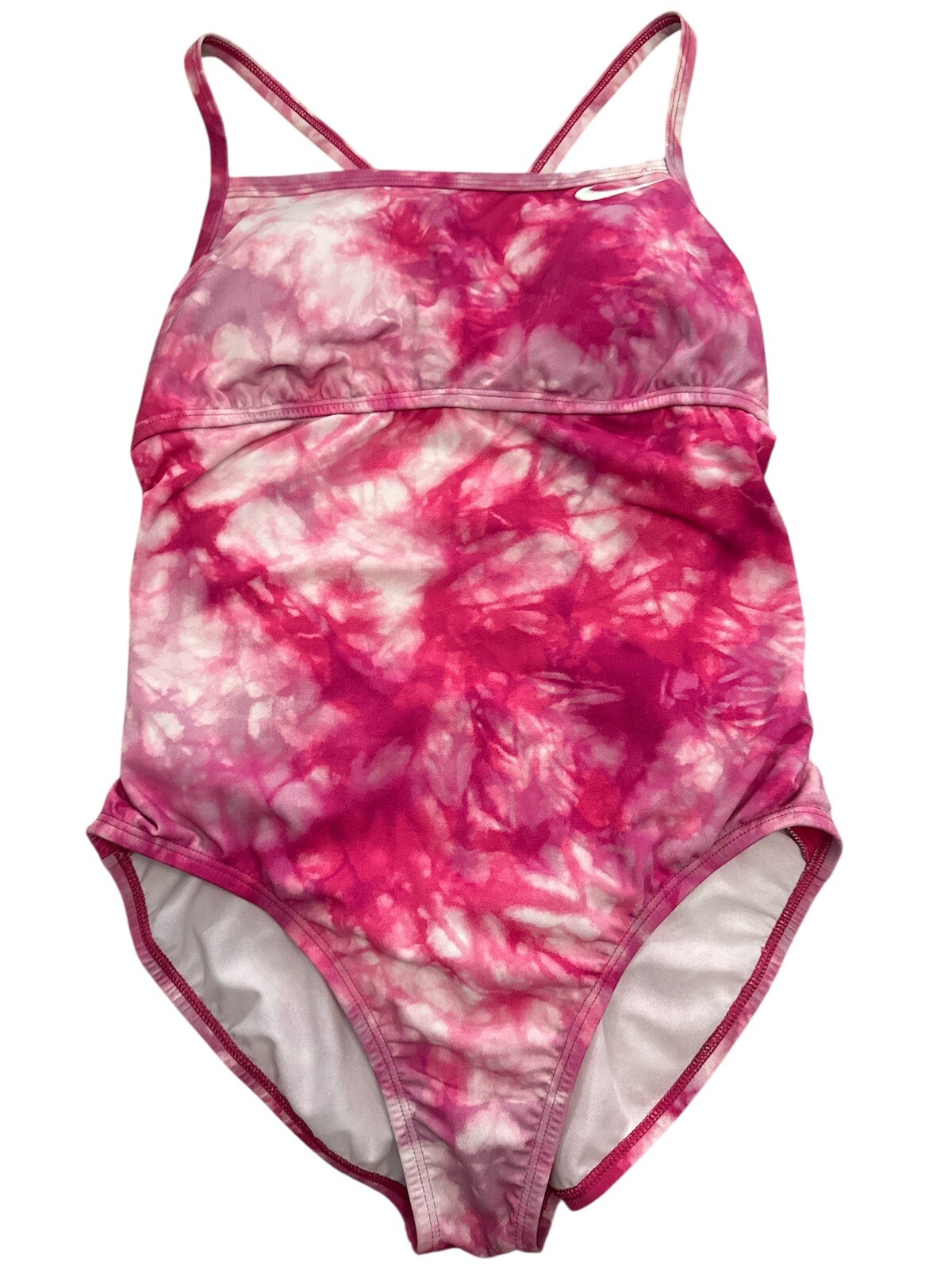 Nike Hydrastrong 1 Piece Women’s Swimsuit Pink Marble Tie-Dye Size L Large