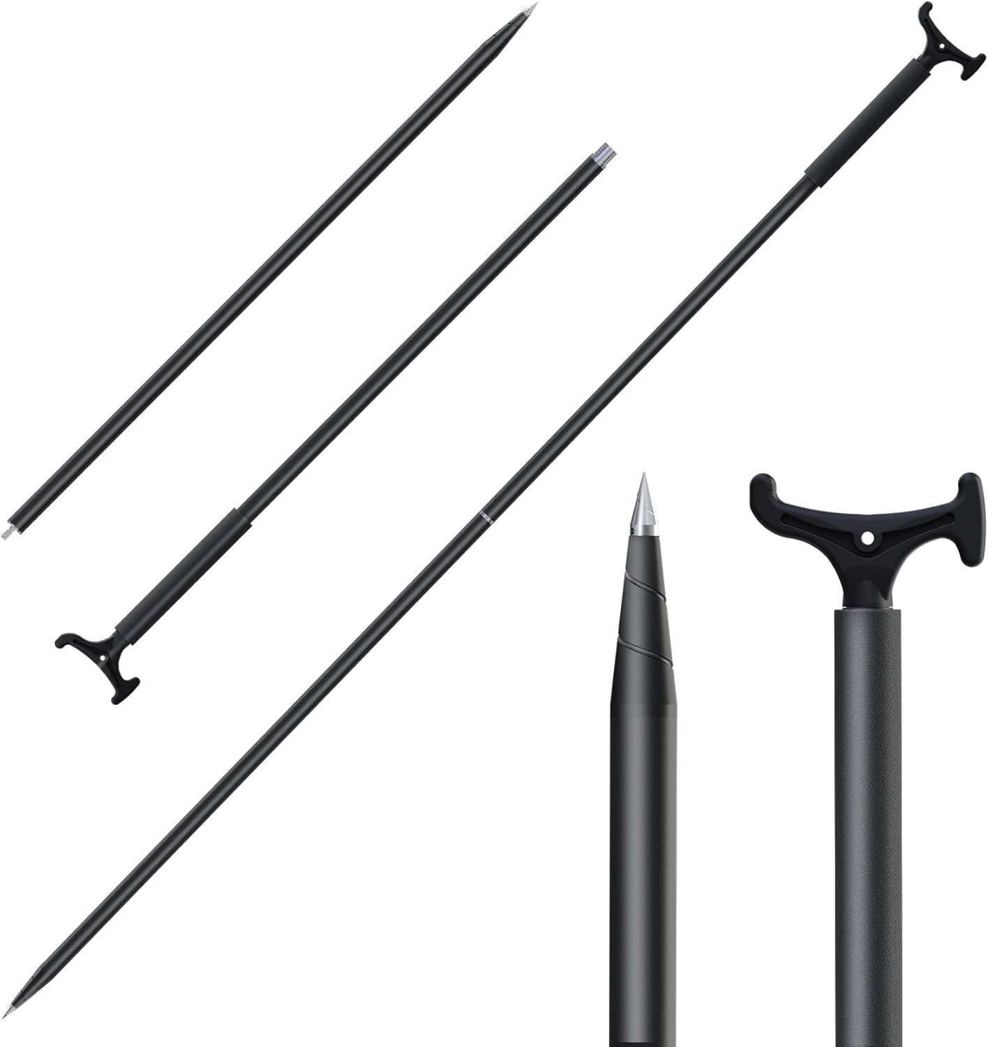 2006 7.75′ Anchor and Push Pole, Floating Shallow Water Anchor Pole with T-Ha…