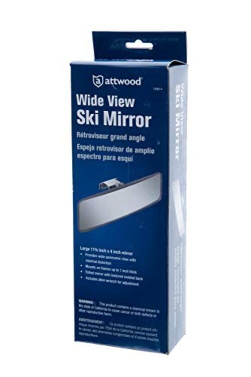 13065-4 Adjustable Wide-View Water Ski Rear View Boat Mirror One Size
