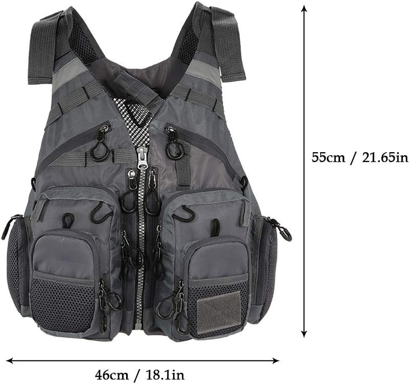 Fly Fishing Vest – Fishing Safety Life Jacket for with foam Army Green