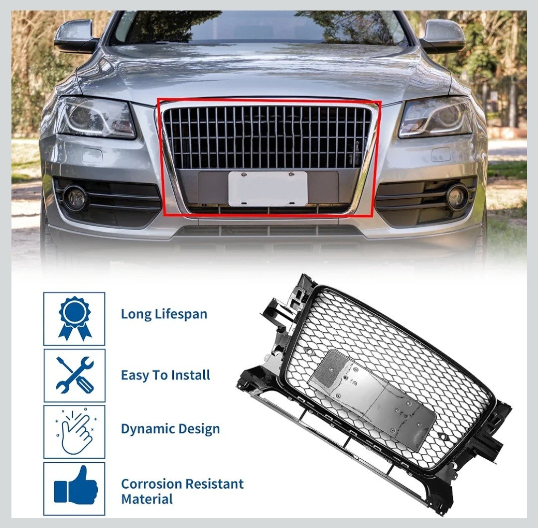 Front Upper Hood Bumper Grille Grill for Audi Q5 2009-2012