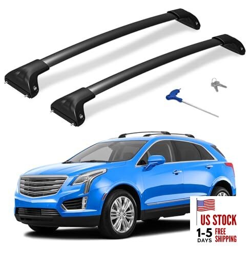 300lbs Lockable Roof Rack Cross Bars Fit Compatible with Cadillac XT5 2017-2026