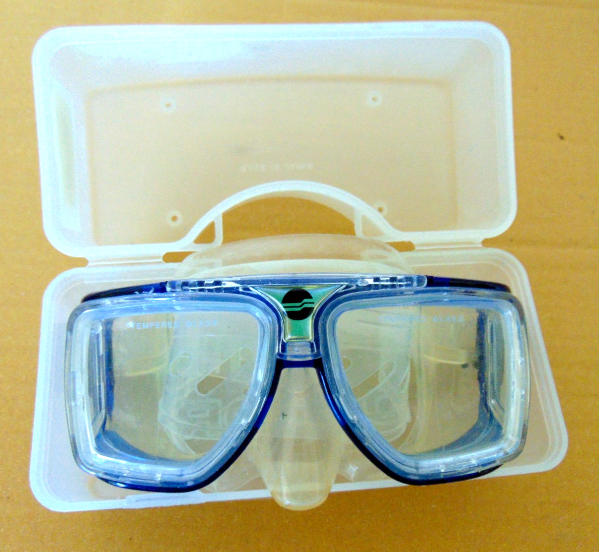 Sherwood Magnum 4 Scuba Diving Mask Tempered Glass Blue Adult Adjustable Size🔥