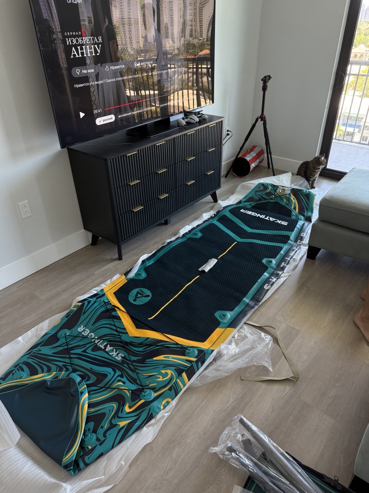 Skatinger Inflatable Stand Up Paddle Board SUP, 11 ft 6 in x 35 – GREEN
