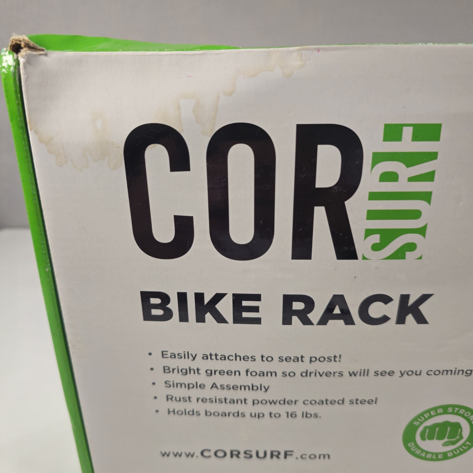 COR Surf Bike Surfboard Rack Seat Post Mount Adjustable Green/Black