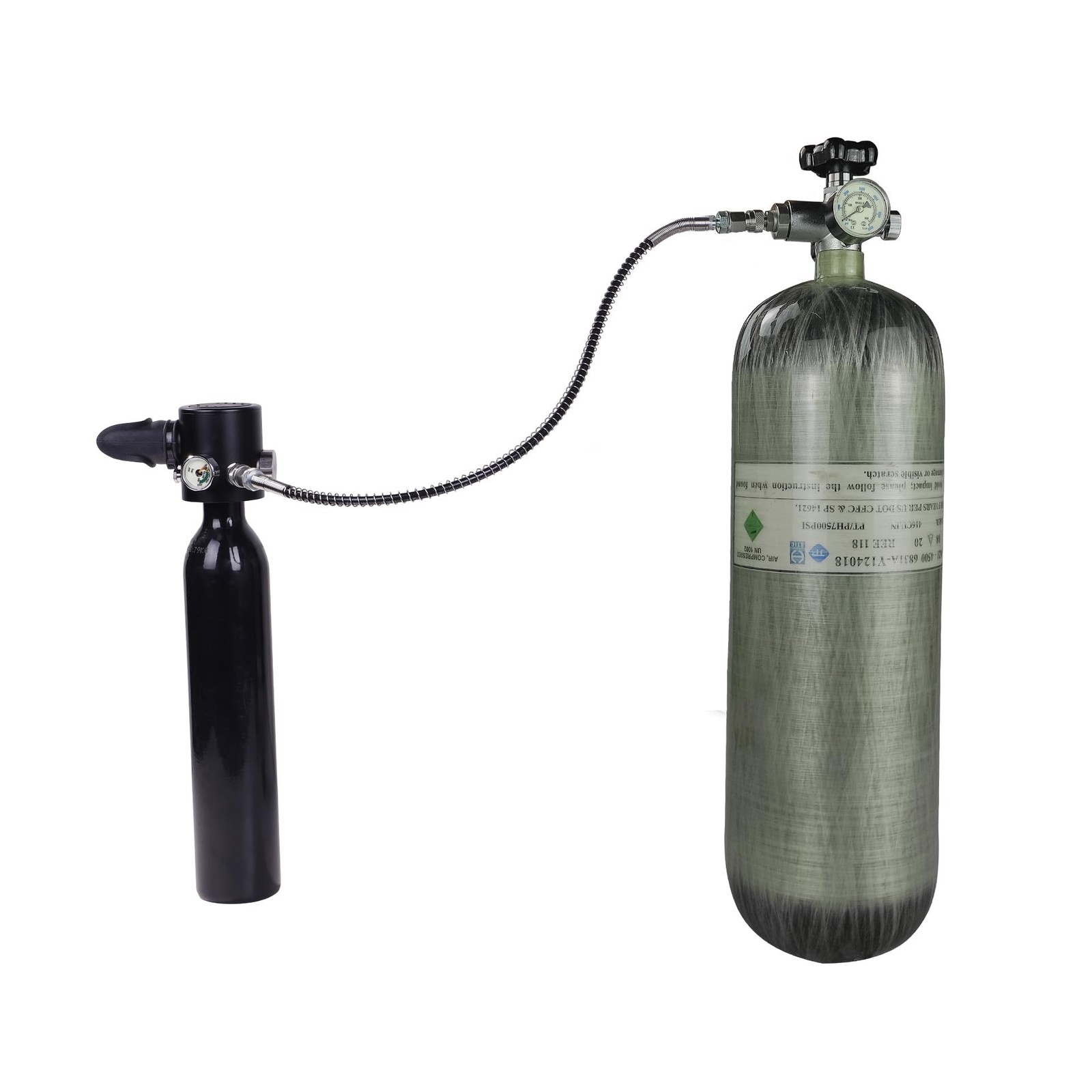 6.8L/416 Cu.in DOT Carbon Fiber Cylinder 74 Cu Ft 4500 PSI Tank Air Filling S…