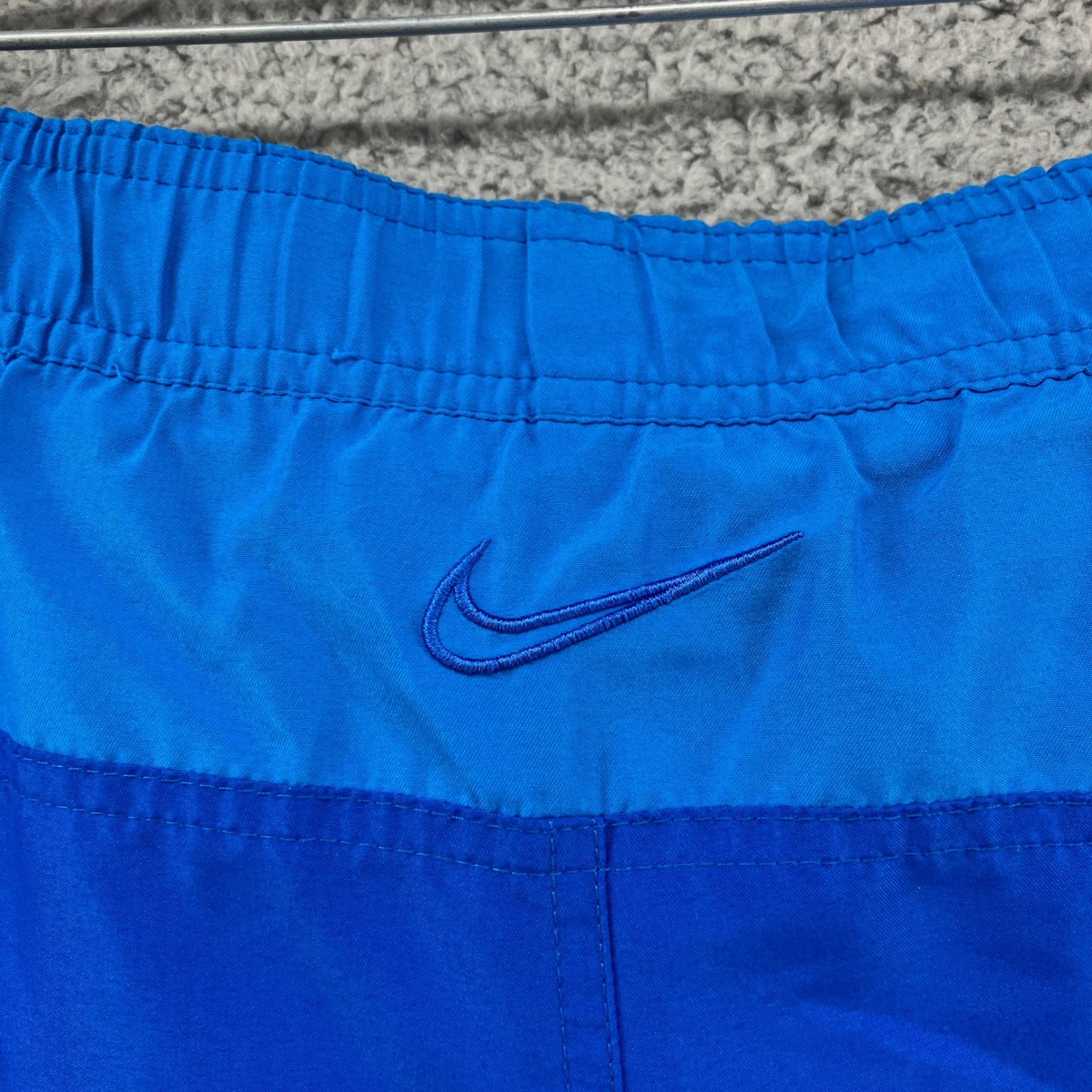 Nike Swim Trunks Mens Large Blue Mesh Lined Elastic Waist 36″w 90s Vintage